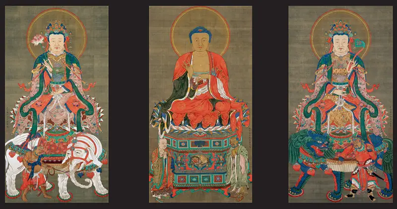 triade bouddhique It Jakuch 1765 Shkokuji Kyto Japon